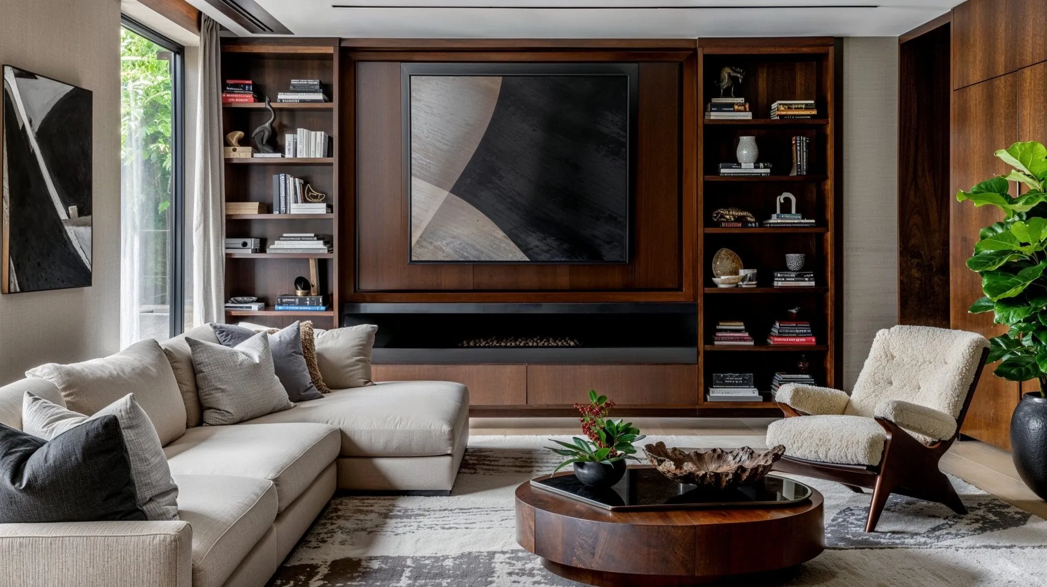 Living Trends 2025: Living Room With Neutral And Earthly Color Scheme
